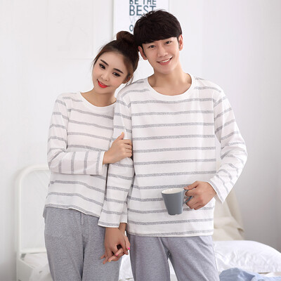

Arctic velvet pajamas male autumn cotton round neck couple pajamas winter cotton home clothing suit 13470 gray
