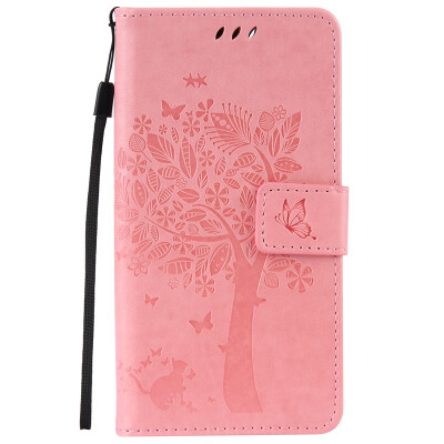 

Pink Tree Design PU кожа флип крышку кошелек карты держатель чехол для WIKO LENNY 3