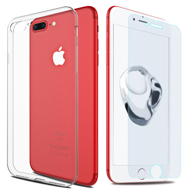 

KOOLIFE iphone7 плюс мобильный телефон оболочки Apple 7plus мобильный телефон чехол прозрачная защитная крышка / оболочка TPU Apple 8plus силиконовый капля все включено мягкой оболочки