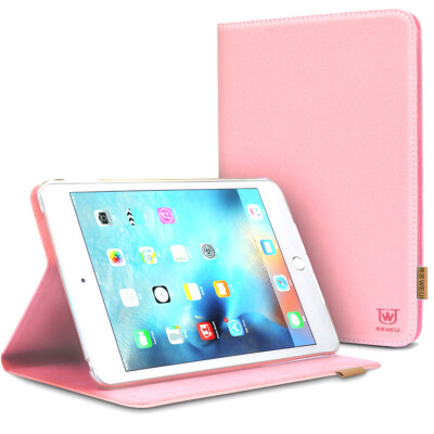 

Wei Ji iPad mini fall protection business protection shell Apple Tablet PC case soft leather case 7.9 inches pink