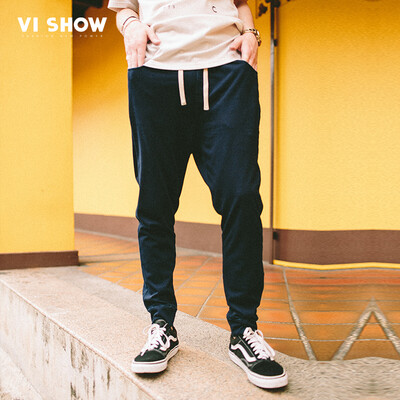 

Wei Xiu viishow casual брюки мужской drawstring ремень мужчины брюки брюки шины KC11641721 темно-синий XL