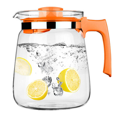 

Lilac 2L lead-free heat-resistant glass Qingyu pot large cold pot fruit juice pot WJS23O