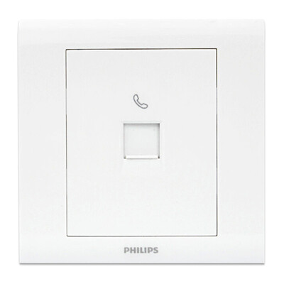 

Philips PHILIPS switch socket panel a four-core wall phone socket telephone line socket 86 type P3 ivory white