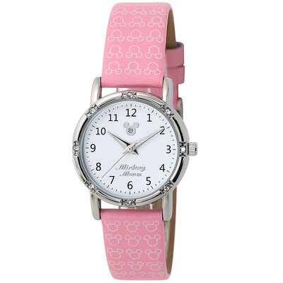 

Дисней (Disney) Ши Ин смотреть детям смотреть девочек средней школе девочки светящиеся руки черный алмаз часы моды женские формы Микки ELA-6028-1