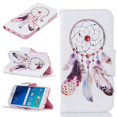 

Feather wind chimes Design PU Leather Flip Cover Wallet Card Holder Case for SAMSUNG GALAXY S6 Edge