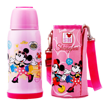 

Disney Vacuum Stainless Steel Insulation Cup Student Children's Cup Hand Cup Outdoor Sports Belt Kettle DC-4548 Pink Minnie 480ml