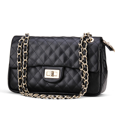 

Monster MONTAGUT Ms Xiaoxiang Ling Ling grid chain package shoulder Messenger bag female R5212024321 black