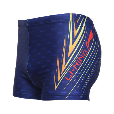 

Li Ning LI-NING swim trunks fashion swimsuits men&39s flat angle printing swimsuit LSSL081-2 deep blue XL