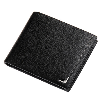 

Goldlion Goldlion new men&39s leather wallet business simple wallet multi-card bit holder black cross B715010-211