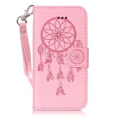 

Pink Wind Chime Design PU Leather Flip Cover Wallet Card Holder Case for IPHONE 7PLUS