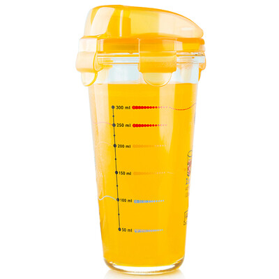 

Sanguang clouds glasslock Korea imported multi-purpose high-quality glass cup cups PC318 yellow 450ml