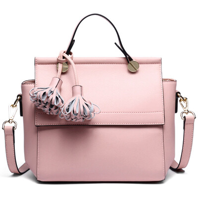 

Styria (STIYA) ladies shoulder bag Korean elegant tassel series cowhide handbag simple lady diagonal package 863S011031 pink