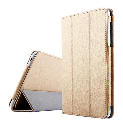

KOOLIFE CUBE iwork8 Ultimate Cushion Tri-fold leather case / holster leather / not sleeping Cube iwork8 Tablet Case 8 inches - Gold