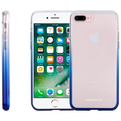 

MOMAX MOMAX iPhone7 8 plus mobile phone shell Apple 7 8plus mobile phone case protective cover TPU material all-inclusive wrestling soft shell 55 inch gradient blue