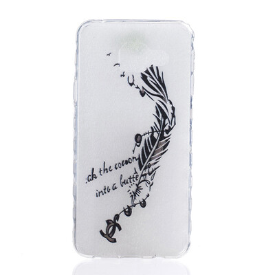 

Black feathers Pattern Soft Thin TPU Rubber Silicone Gel Case Cover for SAMSUNG GALAXY A3 2016A310