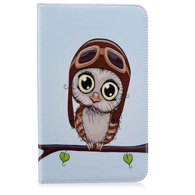 

Owl Style Embossing Classic Flip Cover with Stand Function and Credit Card Slot for SAMSUNG Galaxy Tab E 8.0 T377V