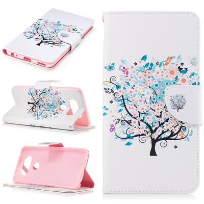 

Small tree Design PU Leather Flip Cover Wallet Card Holder Case for LG V20