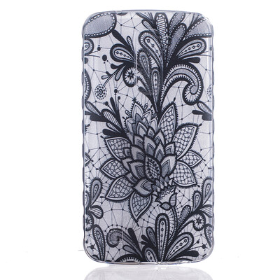 

Black Rose Pattern Мягкий тонкий ТПУ Резиновая крышка силиконовый гель чехол для LG K10