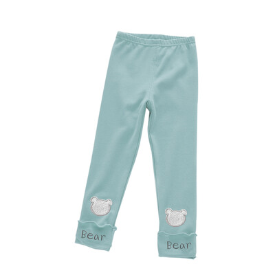 

Ouma babe girls leggings children trousers pants M0015 bear green beans 120