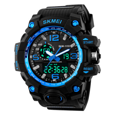 

skmei watch sports running double display luminous electronic watch black trumpet