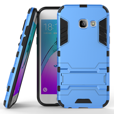 

Синий Slim Robot Armor Kickstand Ударопрочный жесткий корпус из прочной резины для SAMSUNG GALAXY A3 2017/A320