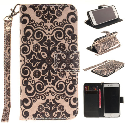 

Palace flower Design PU Leather Flip Cover Wallet Card Holder Case for IPHONE 6 Plus/6S Plus