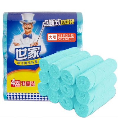 

Household household office point off thick garbage bags 12 volume volume 50cm * 60cm (25 / volume) large 21217