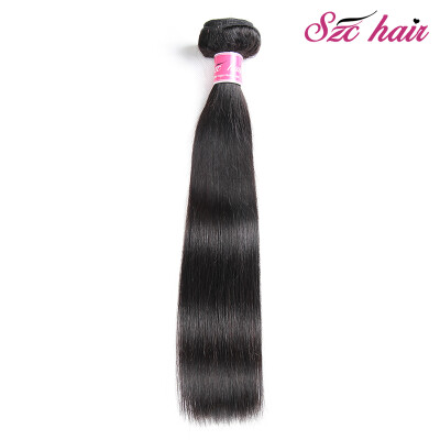 

SZC Hair 8"26" inch Brazilian Virgin Hair Straight 1 Bundles 100g Grade 100 Unprocessed Virgin Human Hair Weave Weft Natural Col