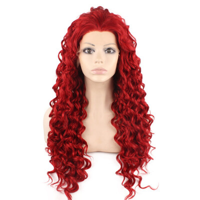 

Iwona Synthetic Hair Lace Front Long Curly Red Wig