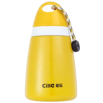 

[Jingdong Supermarket] Xileu insulation cup 260ml stainless steel vacuum insulation cup portable cups men and women children with the cup XB-16215 mango yellow