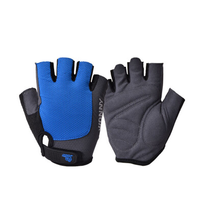 

Snail WONNY zx-090 bike riding gloves anti-skid shock summer breathable half finger glove blue M