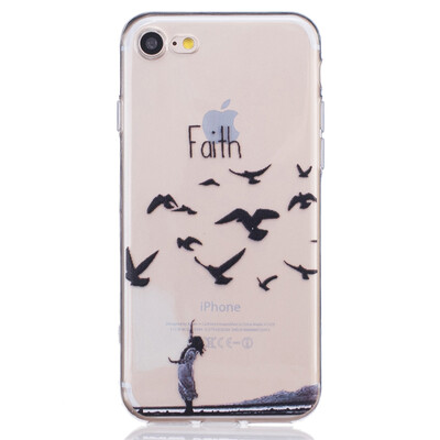 

Faith Dress girl Pattern Soft Thin TPU Rubber Silicone Gel Case Cover for IPHONE 7
