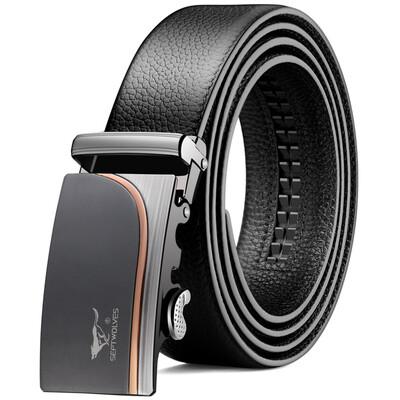

SEPTWOLVES Mens Automatic Buckle Business Leather Belt