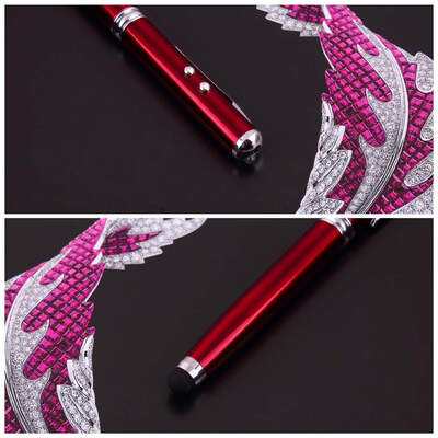 

4in1 светодиодный лазерный указатель факел сенсорный экран Stylus Шариковая ручка для iPhone4 4s