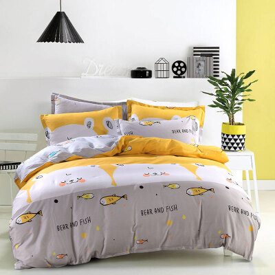 

YINGXIN cotton bed set/bed kit (duvet cover/fitted sheet/pillow case)