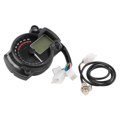 

15000rpm Motorcycle Digital Light LCD Gauge Speedometer Tachometer Odometer