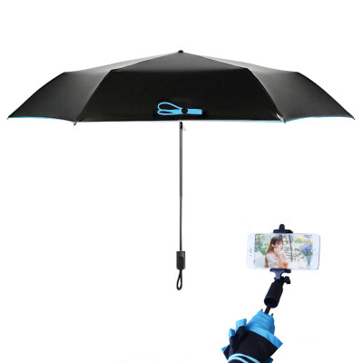 

KYOTSU King Bluetooth self-timer artefact apple Andrews general black rubber folding sun umbrella to send a girlfriend birthday Valentine&39s Day creative gift blue