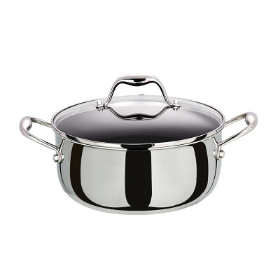 

Jingdong Supermarket] drill technology (ZUANJ) no smoke non-stick wok 24CM 304 stainless steel soup pot Induction Cooker Gas General ZJ-BT24