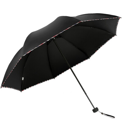

Paradise umbrella century good margin black rubber three fold sun umbrella sunny umbrella 33186E black