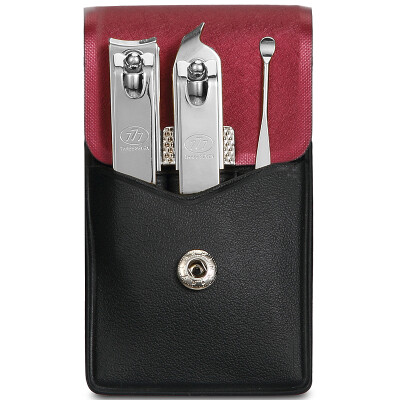 

777 TS-78C Nail Knife Set Nail Brush Clamp Personal Care Repair Capacity Combination 3pcs Set Red Import