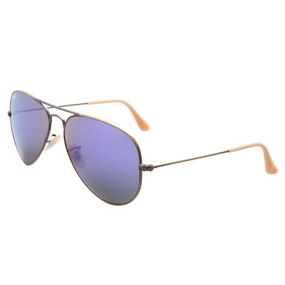 

RayBan Ray Ban sunglasses pilots reflective series glasses fashion men and women sunglasses RB3025 167 / 1M purple coating 58mm