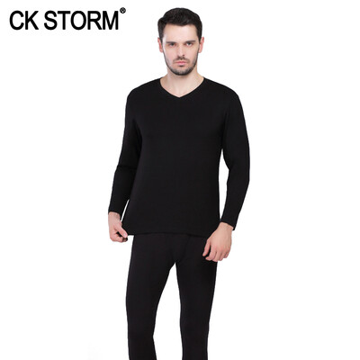 

CK STORM thermal underwear Leica cotton comfortable breathable autumn&winter thin mens underwear set