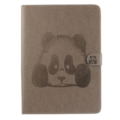 

Gray Panda Style Embossing Classic Flip Cover with Stand Function and Credit Card Slot for SAMSUNG GALAXY Tab 3 8.0 T310