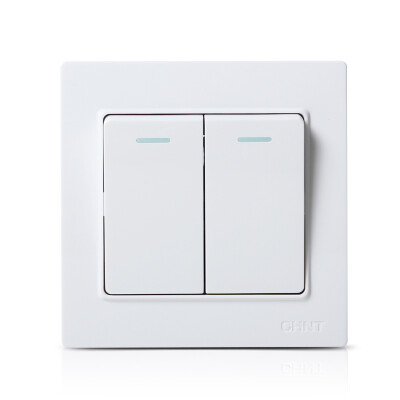 

Zhengtai CHNT socket panel switch socket double open double control Ya white 7L series NEW7-L00400