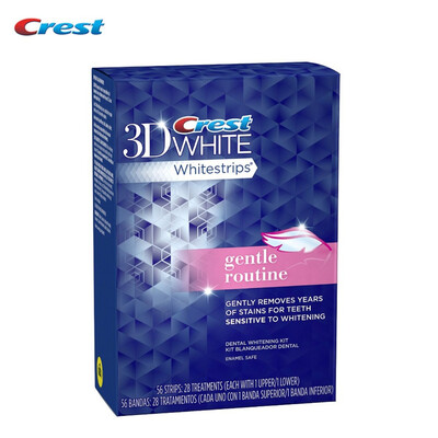 

US Crest 3D WhiteTeeth Whitening Strips 28 Pouches 56 Strips Mild White Patch of Yellow Teeth Professional Tooth Whitener