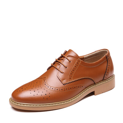 

Mens fashion casual dress leather shoes breathable Bullock