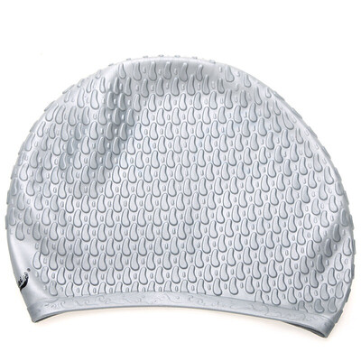 

Lady of the sea cap cap взрослый взрослый мягкие и удобные силиконовые капли воды плавательная крышка серый