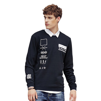 

Carver пионерский лагерь свитер шею свитер мужской моды удобный черный XXL 611 903