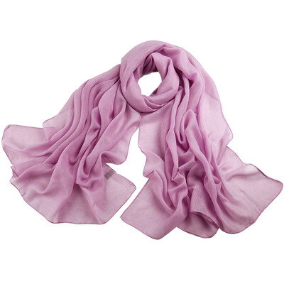

Antarctic Nanjiren Pure Color Scarf Female Korean Navy Hemp Scarf Shawl Dual Shield Light Purple