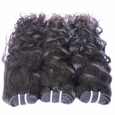 

Raw Indian Virgin Hair 3 Bundles Lot Sexy Wave Unprocessed Indian Virgin Human Hair Extension On Sale Natural Black Color 1B